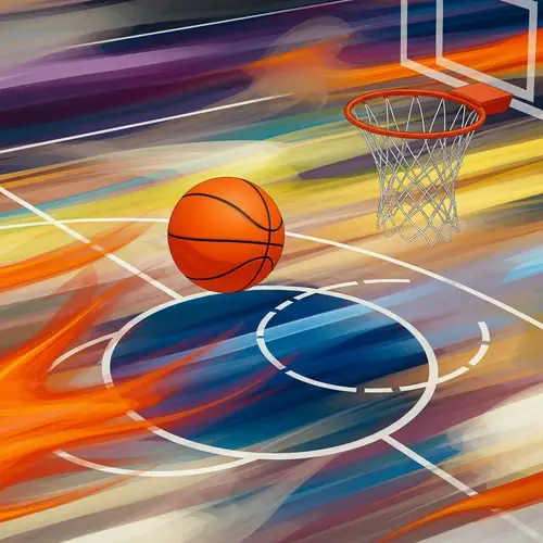 Abstract Basketball Art | Vibrant Movement & Energy Depiction