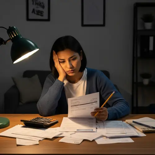 Financial Stress: South Asian Woman Overwhelmed by Debt