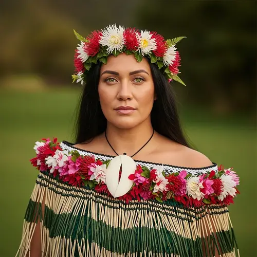 Maori Woman in Traditional Attire | Fine Art Portrait Photography
