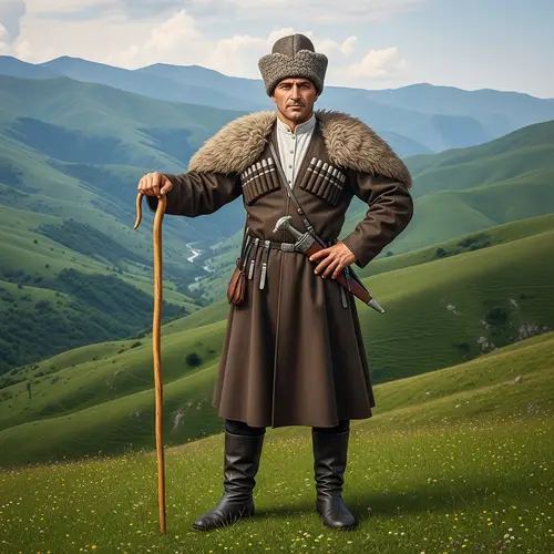 Traditional Circassian Man Portrait | Pride and Dignity