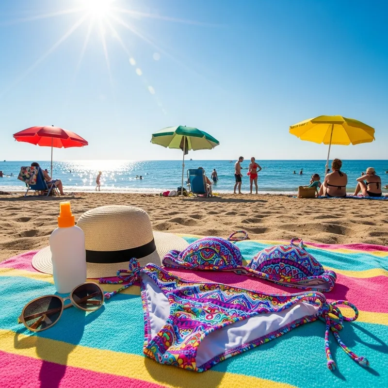 Bikini Bliss: Summer Sun, Sea Waves & Vibrant Colors