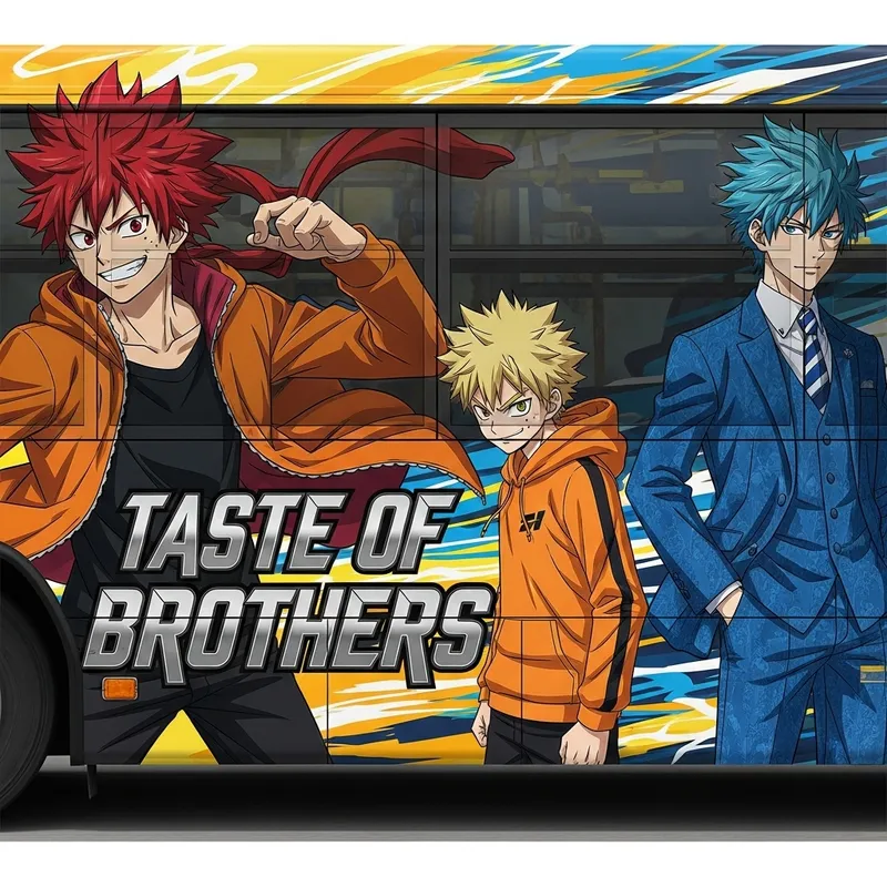 Creative Bus Design with 'Taste of Brothers' & Naruto Characters