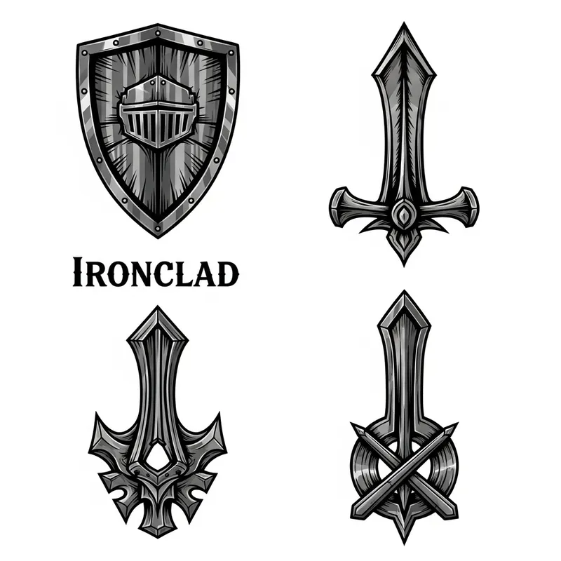 Intricate Ironclad Symbols of Knightly Valor Intricate Ironclad Symbols of Knightly Valor