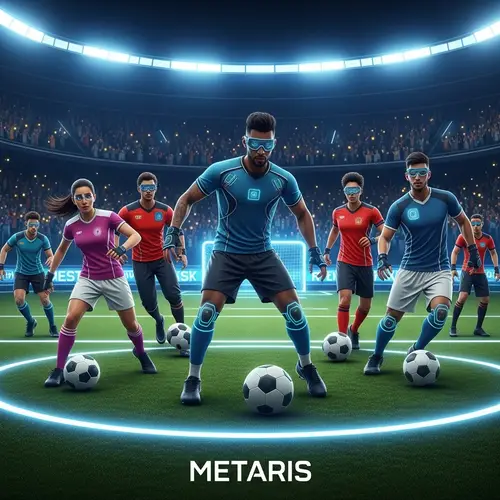 Futuristic Metaverse Football Game with Diverse Players