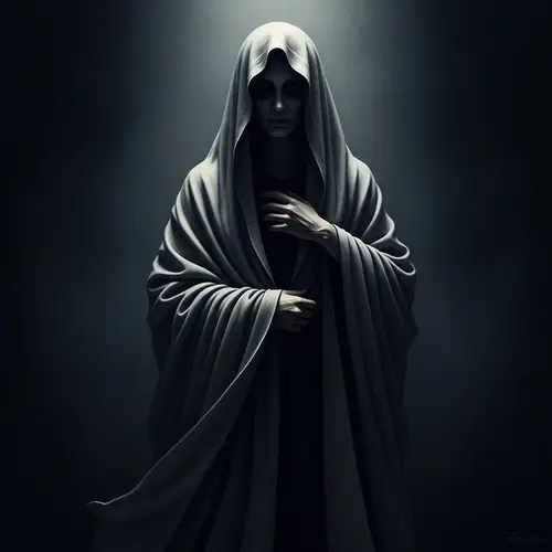 Enigmatic Gothic Figure in Flowing Cloak | Dramatic Digital Painting