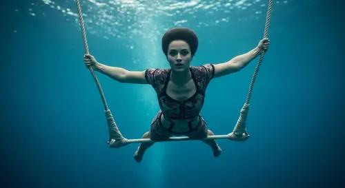 Darya Vintolova Trapeze Performance Underwater