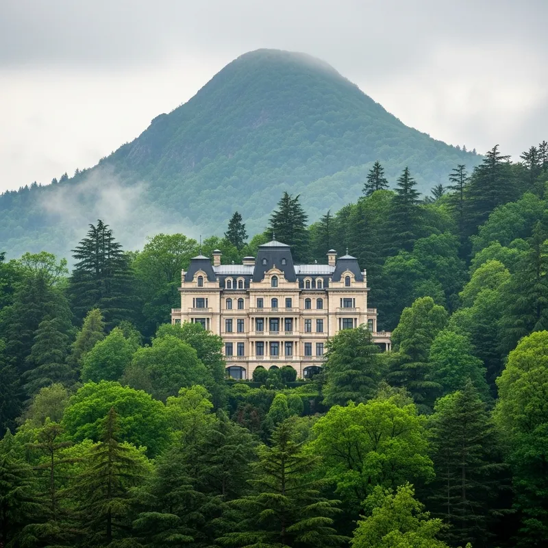 Stunning Mansion on a Humid Forested Mountain