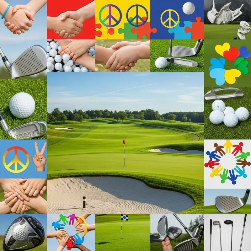 Vibrant Golf and Unity Collage Background Vibrant Golf and Unity Collage Background