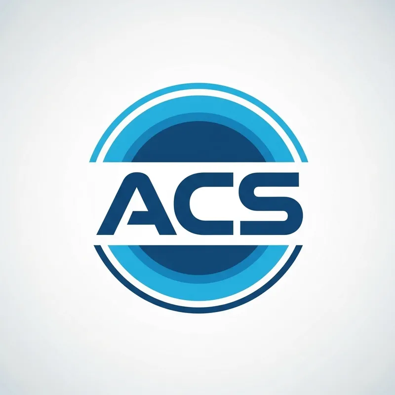 Modern Circular ACS Logo Design in Blue Modern Circular ACS Logo Design in Blue