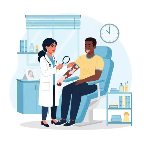 Professional Dermatologist Examining Vitiligo | Skin Clinic