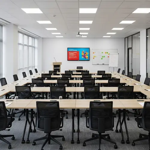 Office Training Room Layout for 50 Seats