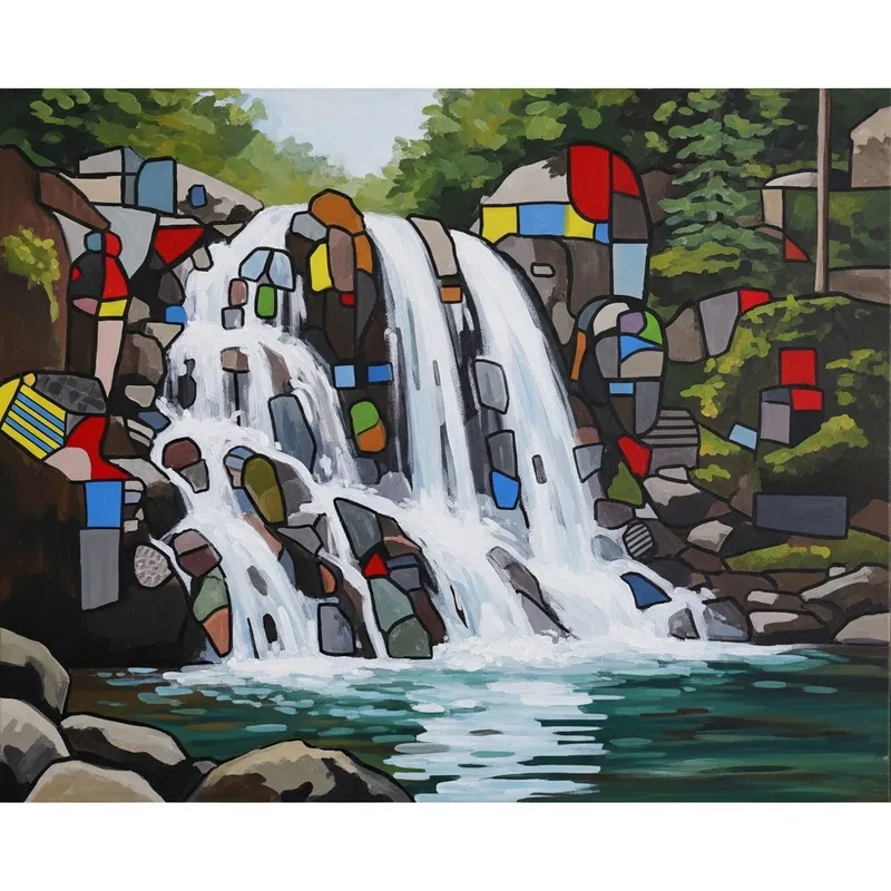 Abstract Waterfall Art: Capturing Cascading Motion & Vibrant Hues Abstract Waterfall Art: Capturing Cascading Motion & Vibrant Hues