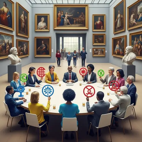 Diverse Social Conversation at Roundtable: Artistic Representation