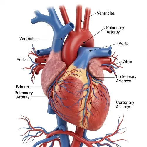 Human Heart and Blood Vessels: Detailed Anatomy Exploration