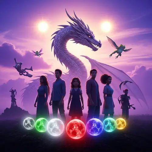 Majestic Dragon Silhouettes in Mystical Setting | Fantasy Adventure