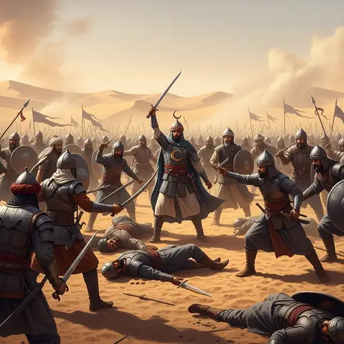 Desert Battlefield Scene from Jahiliyyah Era | Muslims Victorious