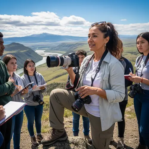 Middle-Aged Hispanic Woman: Teacher & Photographer