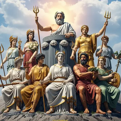 Vivid Depiction of Principal Gods of Olympus in Classical Sculptures