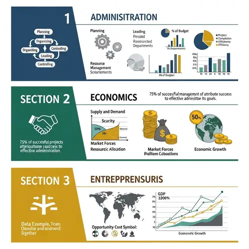 Administration, Economics & Entrepreneurship Infographic