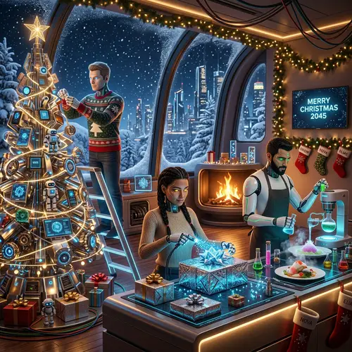 Futuristic AI Christmas Activities with Diversity | Tech Xmas Fun