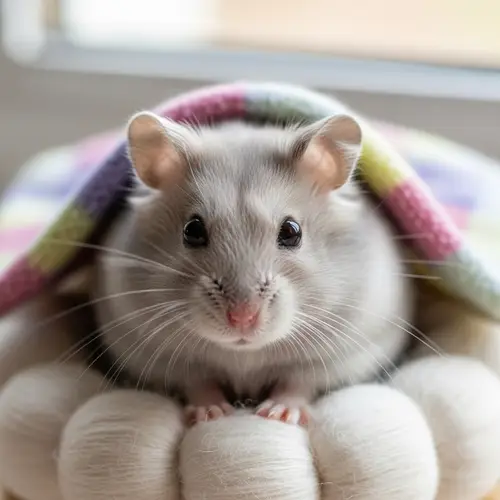 Cute Light Grey Hamster - Adorable Pets