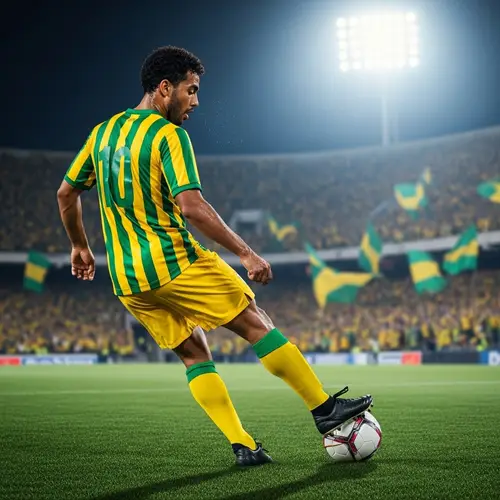 Pelé - Legendary Football Player in Yellow and Green Jersey