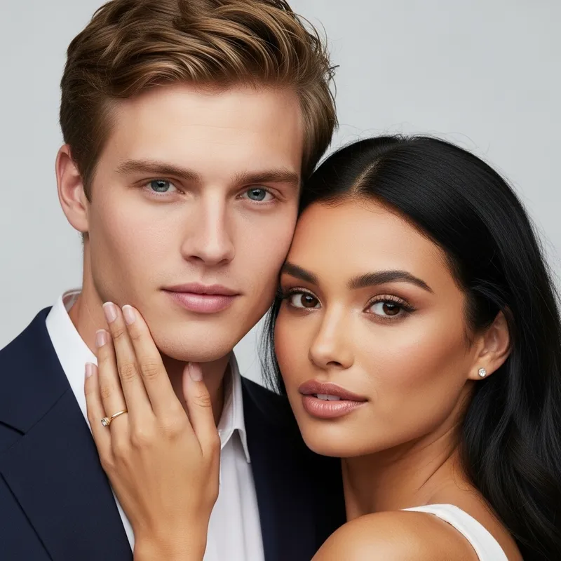 Royal Love - Enchanting Portrait of Attractive King and Beloved Queen