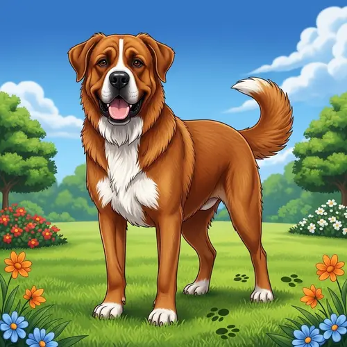 Friendly Canine with Lustrous Coat in Scenic Park | XYZ Pets