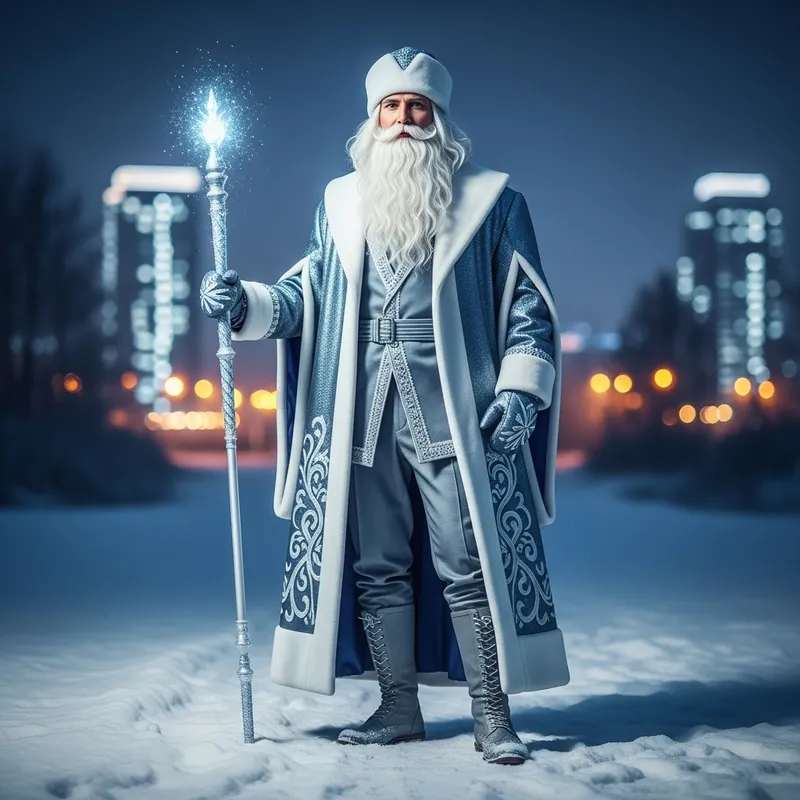 Snowy Modern Ded Moroz - Stunning Contemporary Interpretation
