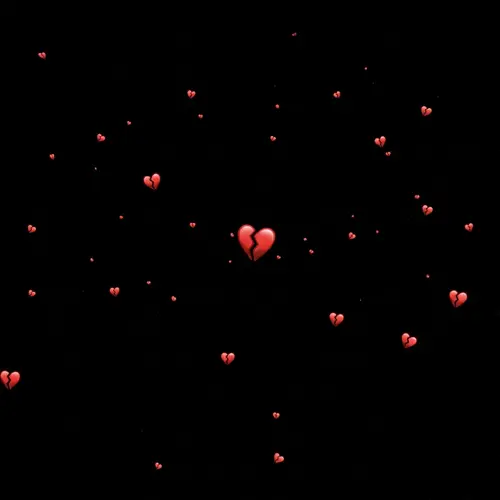 Cosmic Constellation of Broken Heart Emojis