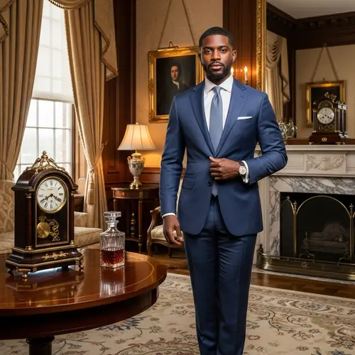 Wealthy Black Man in Opulent Setting | Luxury Lifestyle