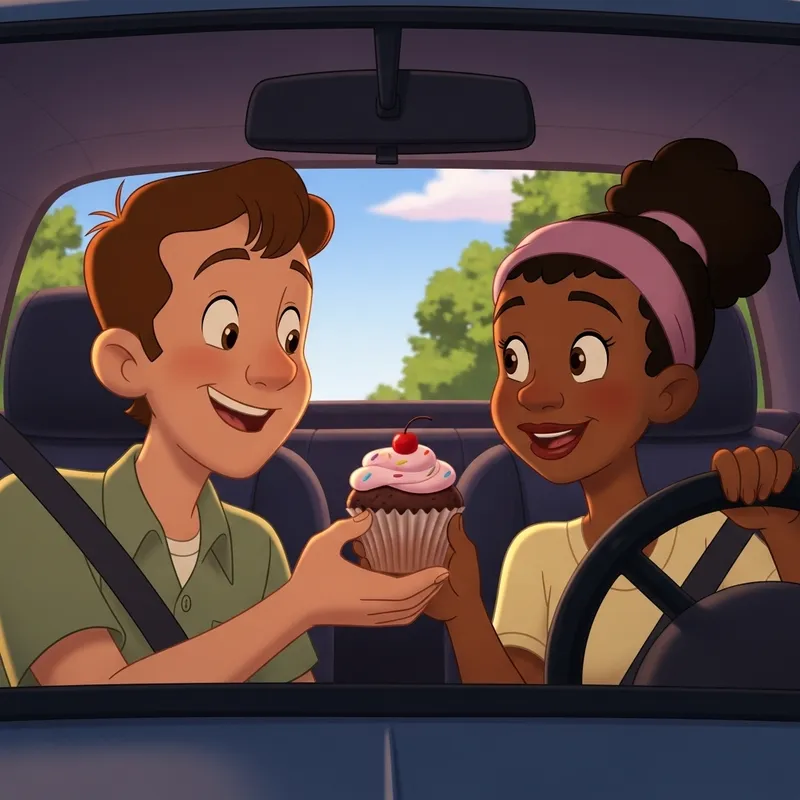 Best Friends Cupcake Adventure in the Car