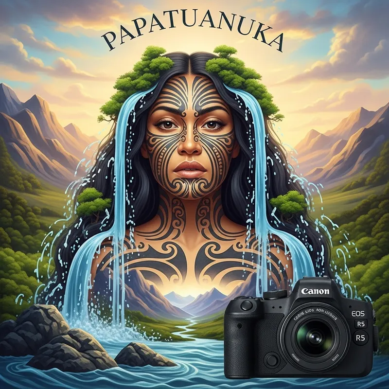 Ethereal Papatuanuku: Maori Art Renaissance Beauty