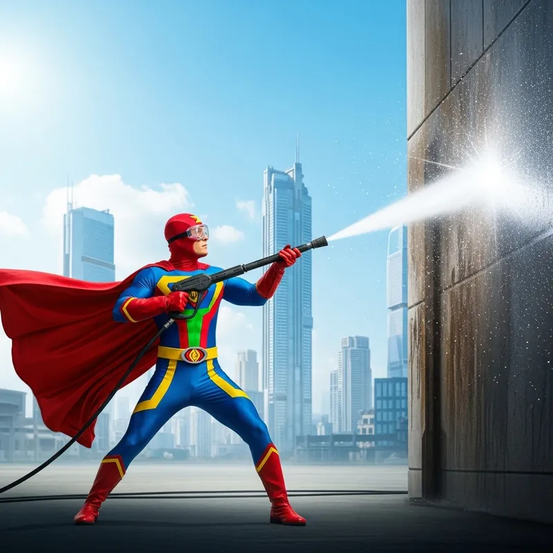 Create a Superhero with High-Pressure Cleaning Powers