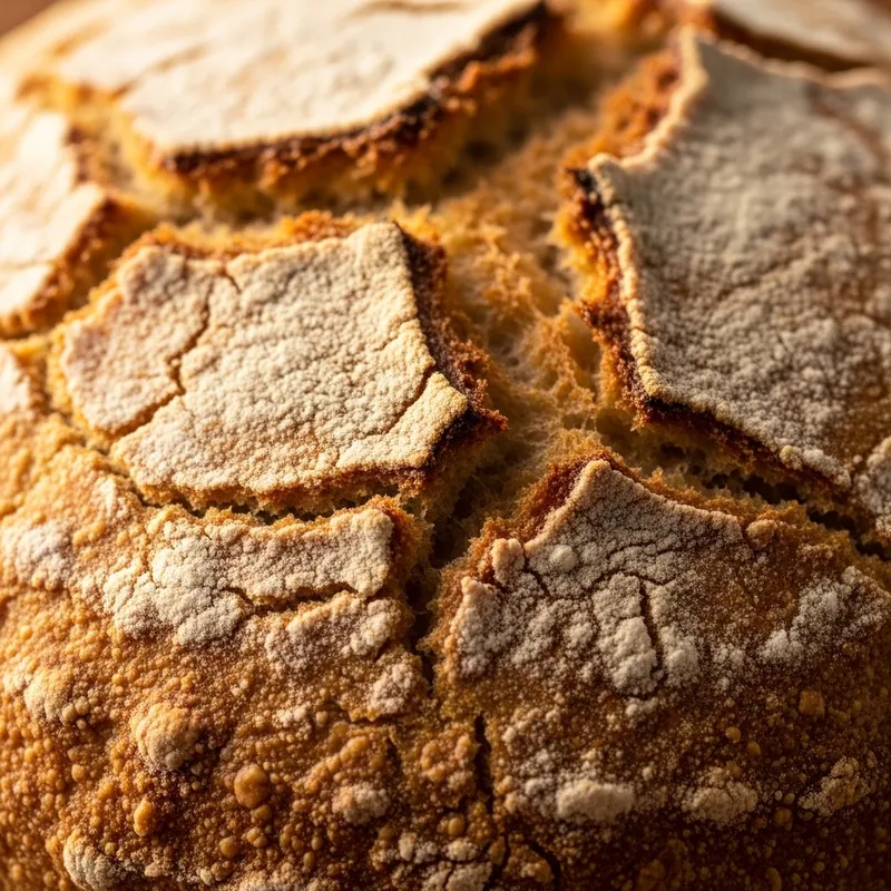 Rustic Artisanal Baking | Warm Golden Bread Texture Macro Shot