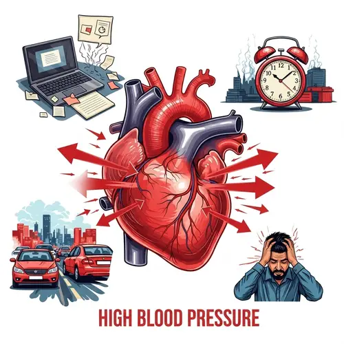 Dynamic Human Heart Concept Art | High Blood Pressure Illustration