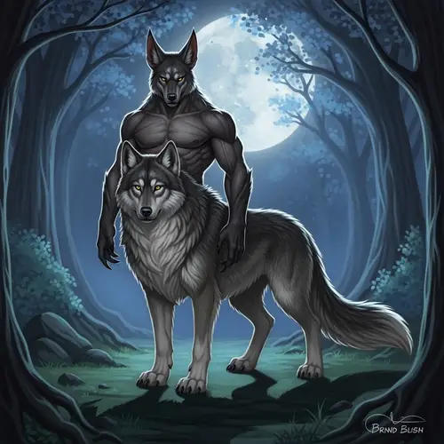 Taur Wolf: Mythical Creature Illustration