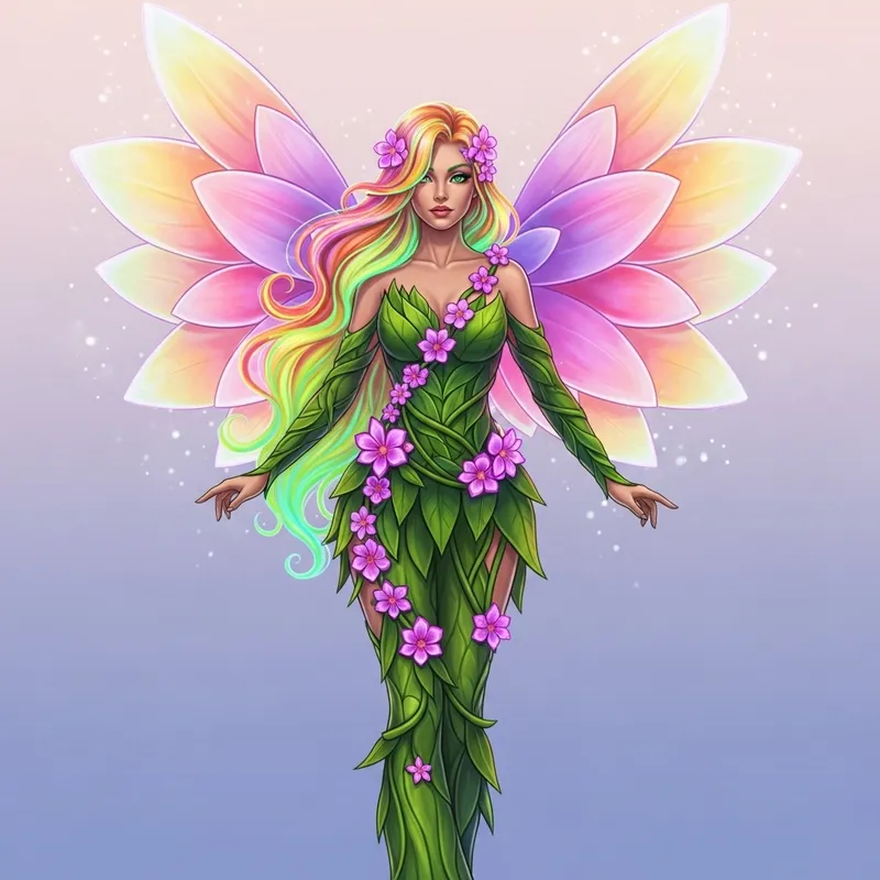 Flora Harmonix: Enchanting Nature Costume with Mystical Aura