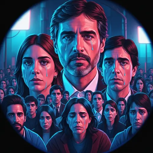 Surreal Argentine Faces in Vibrant Crowd | Fantasy Scene