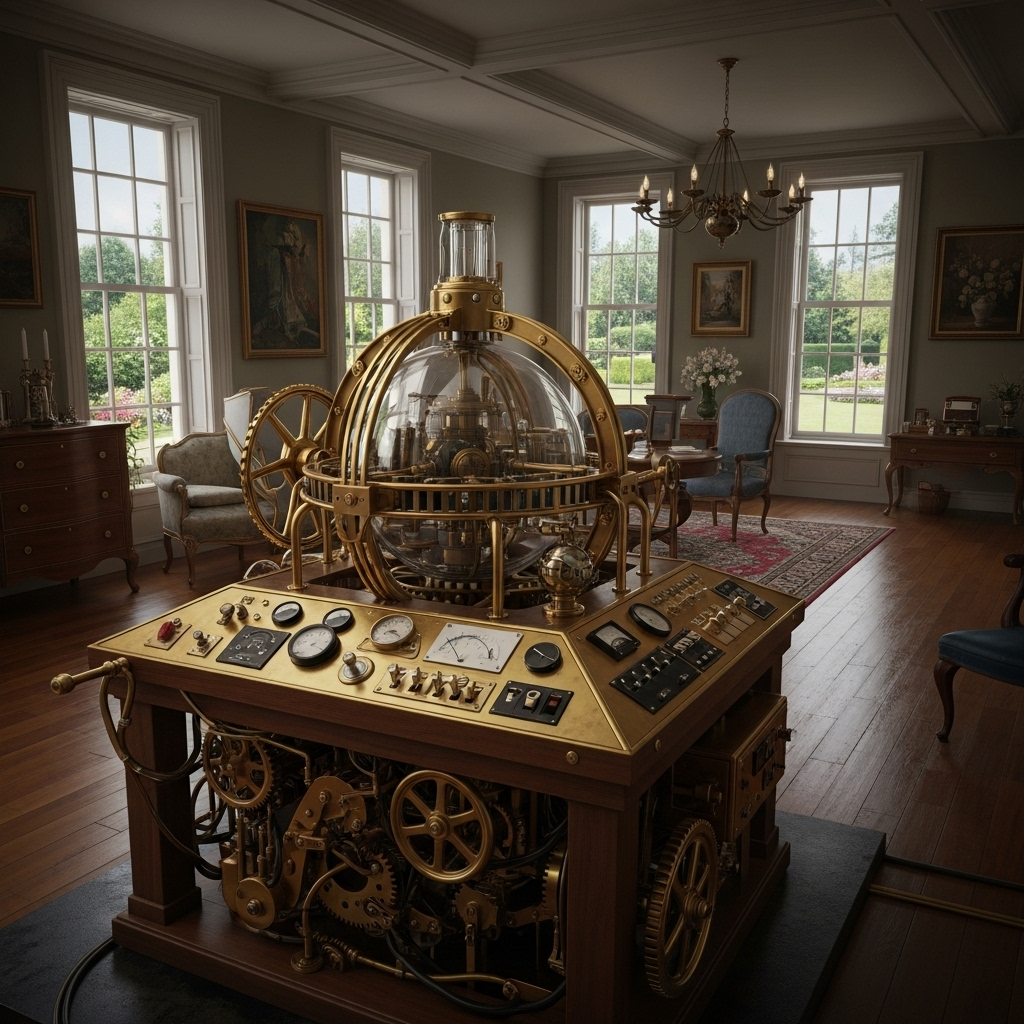 Time Machine in a Charming Space | AI Art Generator | Easy-Peasy.AI