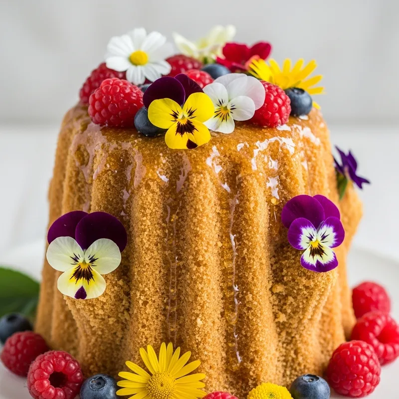 Sun-Kissed Forest Honey Cake | Edible Flowers & Berries