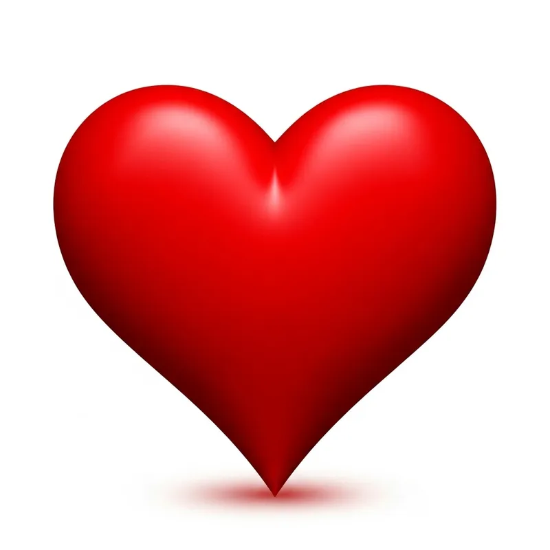 Stylized Ruby Red Heart Image for Your Projects