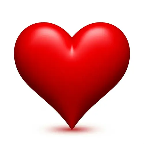 Stylized Ruby Red Heart Image for Your Projects