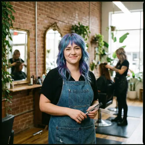 Creative Hair Stylist Headshot | Professional Salon Look