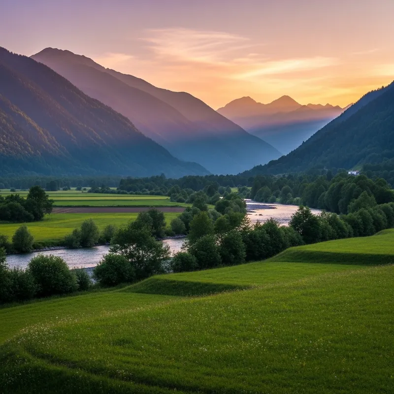 Captivating Mountain Scenery with Lush Flora