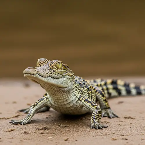 Young Crocodile Hatching: A Glistening Tale of Nature's Beginning