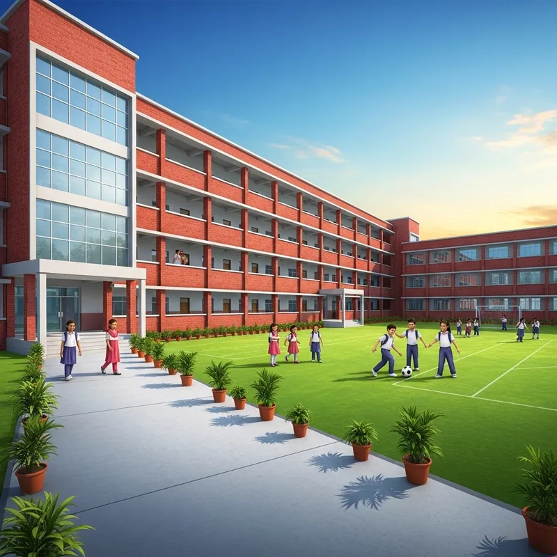 Captivating Traditional School Campus Embracing Diversity