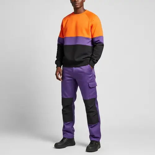 Professional Work Uniform in Orange, Black, Purple | Studio Fashion Photography