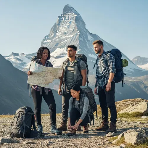 Embark on a Journey to Success with a Diverse Group of Four People