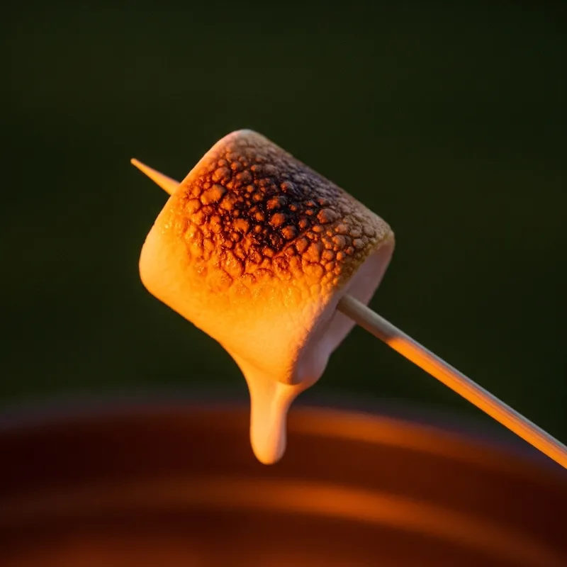 Toasted Marshmallow: Gooey Texture in Warm Lighting